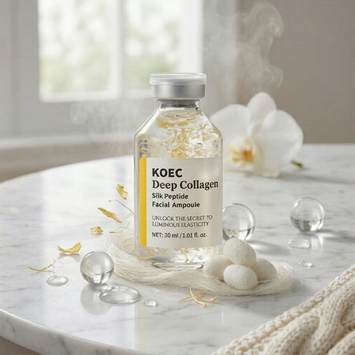 Korean Silk Collagen Ampoule The needle-free "lifting thread" ritual from Korea.